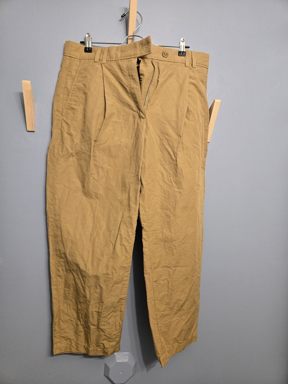 COS Pleated Chinos in Tan